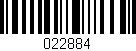 Código de barras (EAN, GTIN, SKU, ISBN): '022884'