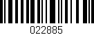 Código de barras (EAN, GTIN, SKU, ISBN): '022885'