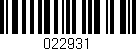 Código de barras (EAN, GTIN, SKU, ISBN): '022931'