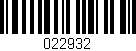 Código de barras (EAN, GTIN, SKU, ISBN): '022932'