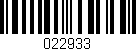 Código de barras (EAN, GTIN, SKU, ISBN): '022933'