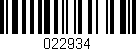 Código de barras (EAN, GTIN, SKU, ISBN): '022934'