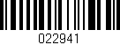 Código de barras (EAN, GTIN, SKU, ISBN): '022941'