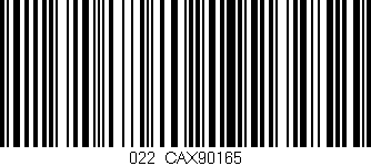 Código de barras (EAN, GTIN, SKU, ISBN): '022/CAX90165'