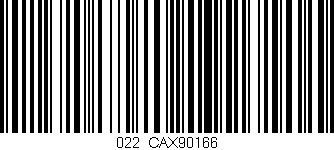Código de barras (EAN, GTIN, SKU, ISBN): '022/CAX90166'