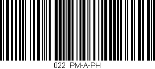 Código de barras (EAN, GTIN, SKU, ISBN): '022/PM-A-PH'