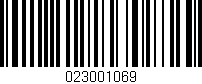 Código de barras (EAN, GTIN, SKU, ISBN): '023001069'