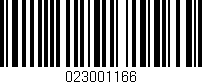 Código de barras (EAN, GTIN, SKU, ISBN): '023001166'