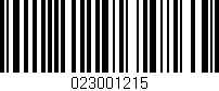 Código de barras (EAN, GTIN, SKU, ISBN): '023001215'