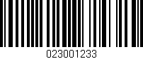 Código de barras (EAN, GTIN, SKU, ISBN): '023001233'
