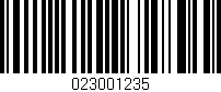Código de barras (EAN, GTIN, SKU, ISBN): '023001235'