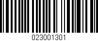 Código de barras (EAN, GTIN, SKU, ISBN): '023001301'