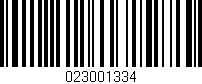 Código de barras (EAN, GTIN, SKU, ISBN): '023001334'
