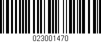 Código de barras (EAN, GTIN, SKU, ISBN): '023001470'