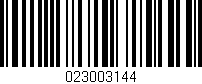 Código de barras (EAN, GTIN, SKU, ISBN): '023003144'