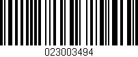 Código de barras (EAN, GTIN, SKU, ISBN): '023003494'