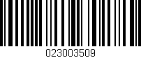 Código de barras (EAN, GTIN, SKU, ISBN): '023003509'
