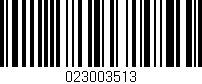 Código de barras (EAN, GTIN, SKU, ISBN): '023003513'