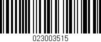 Código de barras (EAN, GTIN, SKU, ISBN): '023003515'