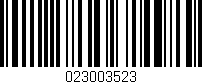 Código de barras (EAN, GTIN, SKU, ISBN): '023003523'
