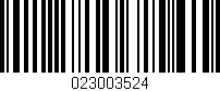 Código de barras (EAN, GTIN, SKU, ISBN): '023003524'