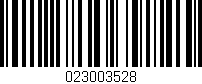 Código de barras (EAN, GTIN, SKU, ISBN): '023003528'