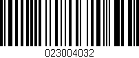 Código de barras (EAN, GTIN, SKU, ISBN): '023004032'
