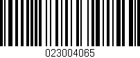 Código de barras (EAN, GTIN, SKU, ISBN): '023004065'