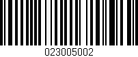 Código de barras (EAN, GTIN, SKU, ISBN): '023005002'