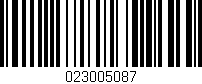 Código de barras (EAN, GTIN, SKU, ISBN): '023005087'
