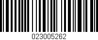Código de barras (EAN, GTIN, SKU, ISBN): '023005262'