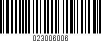 Código de barras (EAN, GTIN, SKU, ISBN): '023006006'