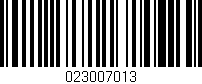 Código de barras (EAN, GTIN, SKU, ISBN): '023007013'