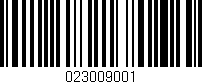 Código de barras (EAN, GTIN, SKU, ISBN): '023009001'