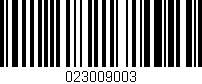 Código de barras (EAN, GTIN, SKU, ISBN): '023009003'