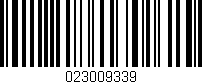 Código de barras (EAN, GTIN, SKU, ISBN): '023009339'