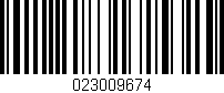 Código de barras (EAN, GTIN, SKU, ISBN): '023009674'