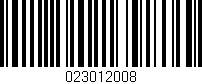 Código de barras (EAN, GTIN, SKU, ISBN): '023012008'