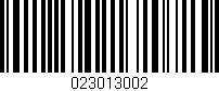 Código de barras (EAN, GTIN, SKU, ISBN): '023013002'