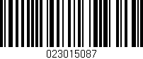 Código de barras (EAN, GTIN, SKU, ISBN): '023015087'