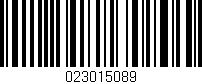 Código de barras (EAN, GTIN, SKU, ISBN): '023015089'