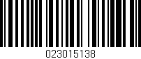 Código de barras (EAN, GTIN, SKU, ISBN): '023015138'