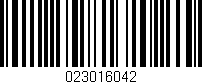 Código de barras (EAN, GTIN, SKU, ISBN): '023016042'