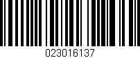 Código de barras (EAN, GTIN, SKU, ISBN): '023016137'