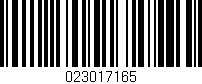 Código de barras (EAN, GTIN, SKU, ISBN): '023017165'