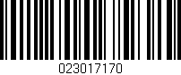 Código de barras (EAN, GTIN, SKU, ISBN): '023017170'