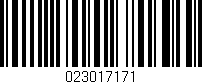 Código de barras (EAN, GTIN, SKU, ISBN): '023017171'