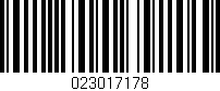 Código de barras (EAN, GTIN, SKU, ISBN): '023017178'