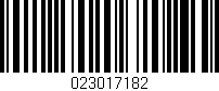 Código de barras (EAN, GTIN, SKU, ISBN): '023017182'