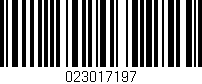 Código de barras (EAN, GTIN, SKU, ISBN): '023017197'